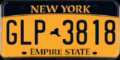 NY license plate GLP3818