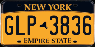 NY license plate GLP3836
