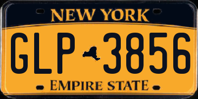 NY license plate GLP3856