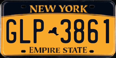 NY license plate GLP3861