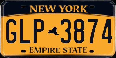 NY license plate GLP3874
