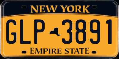 NY license plate GLP3891