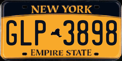 NY license plate GLP3898