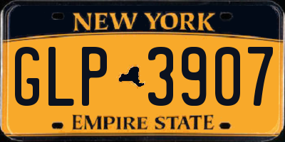 NY license plate GLP3907