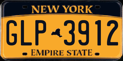 NY license plate GLP3912