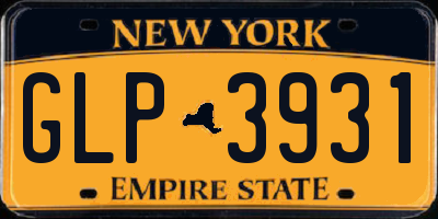 NY license plate GLP3931