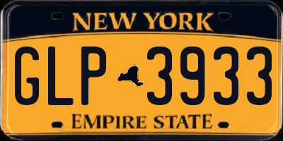 NY license plate GLP3933