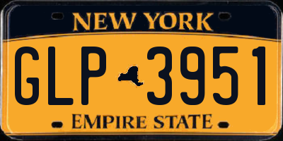 NY license plate GLP3951