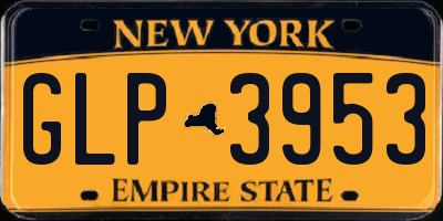 NY license plate GLP3953