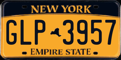 NY license plate GLP3957