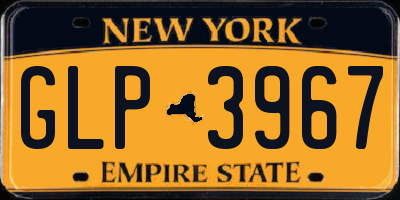 NY license plate GLP3967