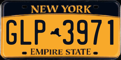 NY license plate GLP3971