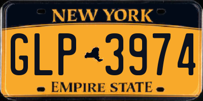 NY license plate GLP3974