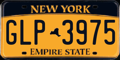 NY license plate GLP3975