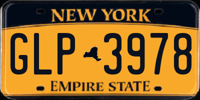 NY license plate GLP3978