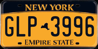 NY license plate GLP3996