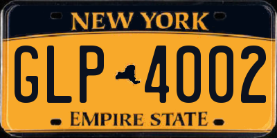 NY license plate GLP4002