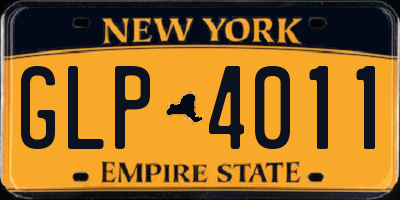 NY license plate GLP4011