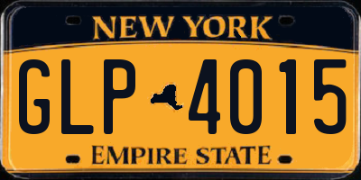 NY license plate GLP4015