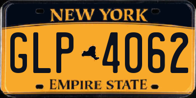 NY license plate GLP4062