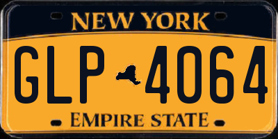 NY license plate GLP4064
