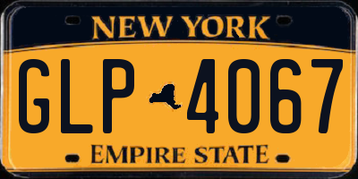 NY license plate GLP4067