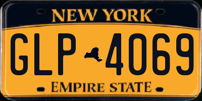 NY license plate GLP4069