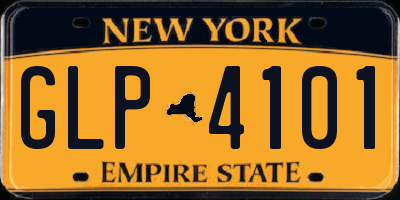NY license plate GLP4101