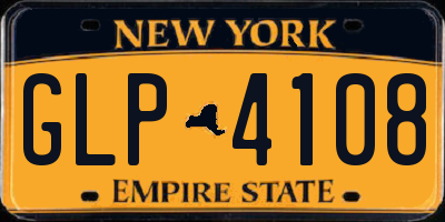 NY license plate GLP4108