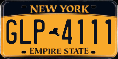 NY license plate GLP4111