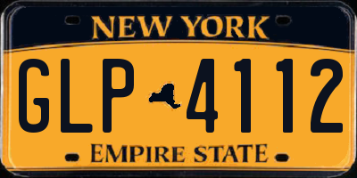 NY license plate GLP4112