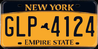 NY license plate GLP4124