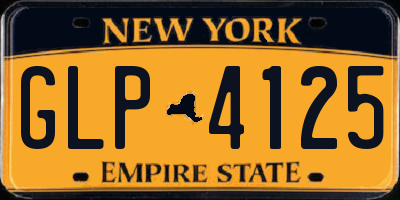 NY license plate GLP4125