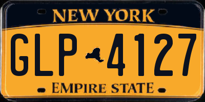 NY license plate GLP4127