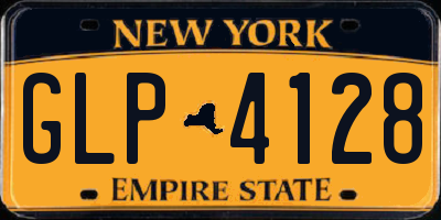 NY license plate GLP4128