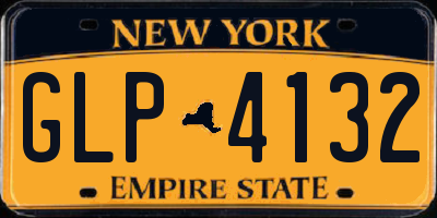 NY license plate GLP4132