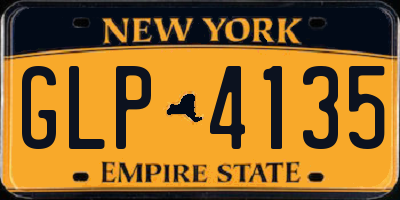 NY license plate GLP4135