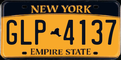 NY license plate GLP4137