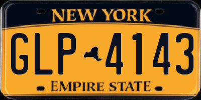 NY license plate GLP4143