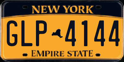 NY license plate GLP4144
