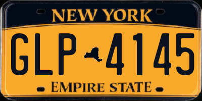 NY license plate GLP4145