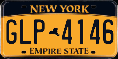NY license plate GLP4146