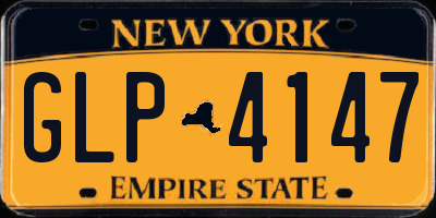 NY license plate GLP4147