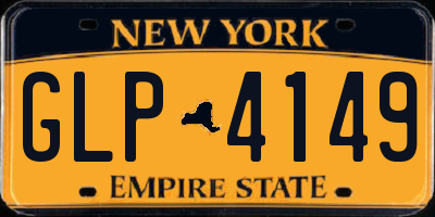 NY license plate GLP4149