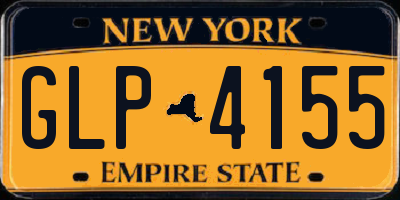 NY license plate GLP4155