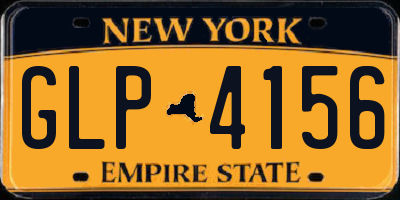 NY license plate GLP4156