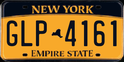 NY license plate GLP4161