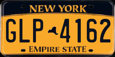 NY license plate GLP4162
