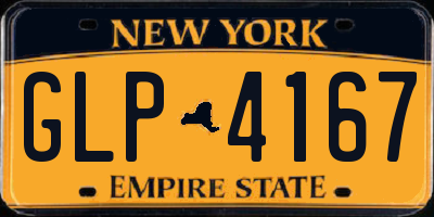 NY license plate GLP4167