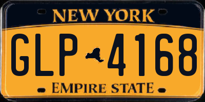 NY license plate GLP4168